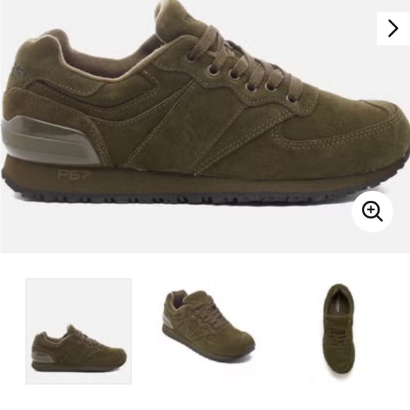 Polo by Ralph Lauren Green Sneakers Suede Low-Top Deep Olive - Picture 4 of 9